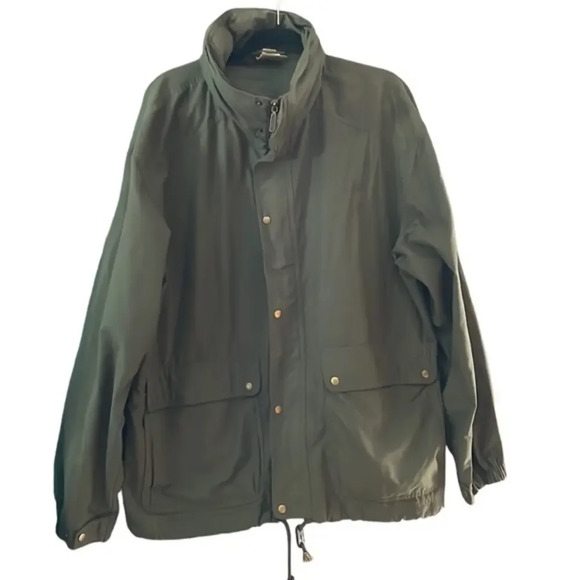 L.L.Bean Men’s Vintage‎ Green Casual Windbreaker Jacket Size Large (L)